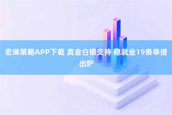 宏琳策略APP下载 真金白银支持 稳就业19条举措出炉